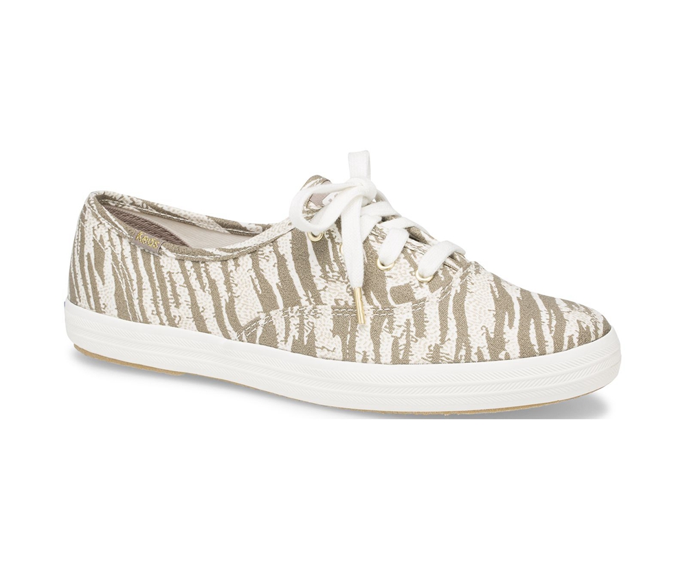 Keds Sneaker Damen Weiß - Washable Champion Animal - WEH-076532